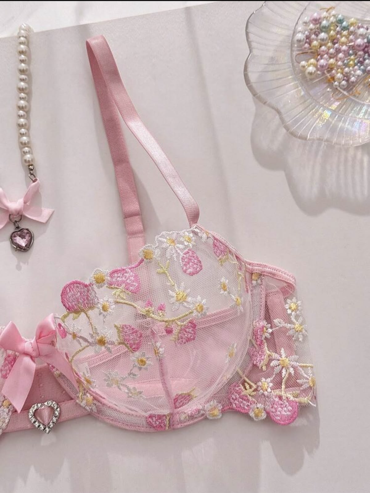 Lingerie romantique rose – Image 7
