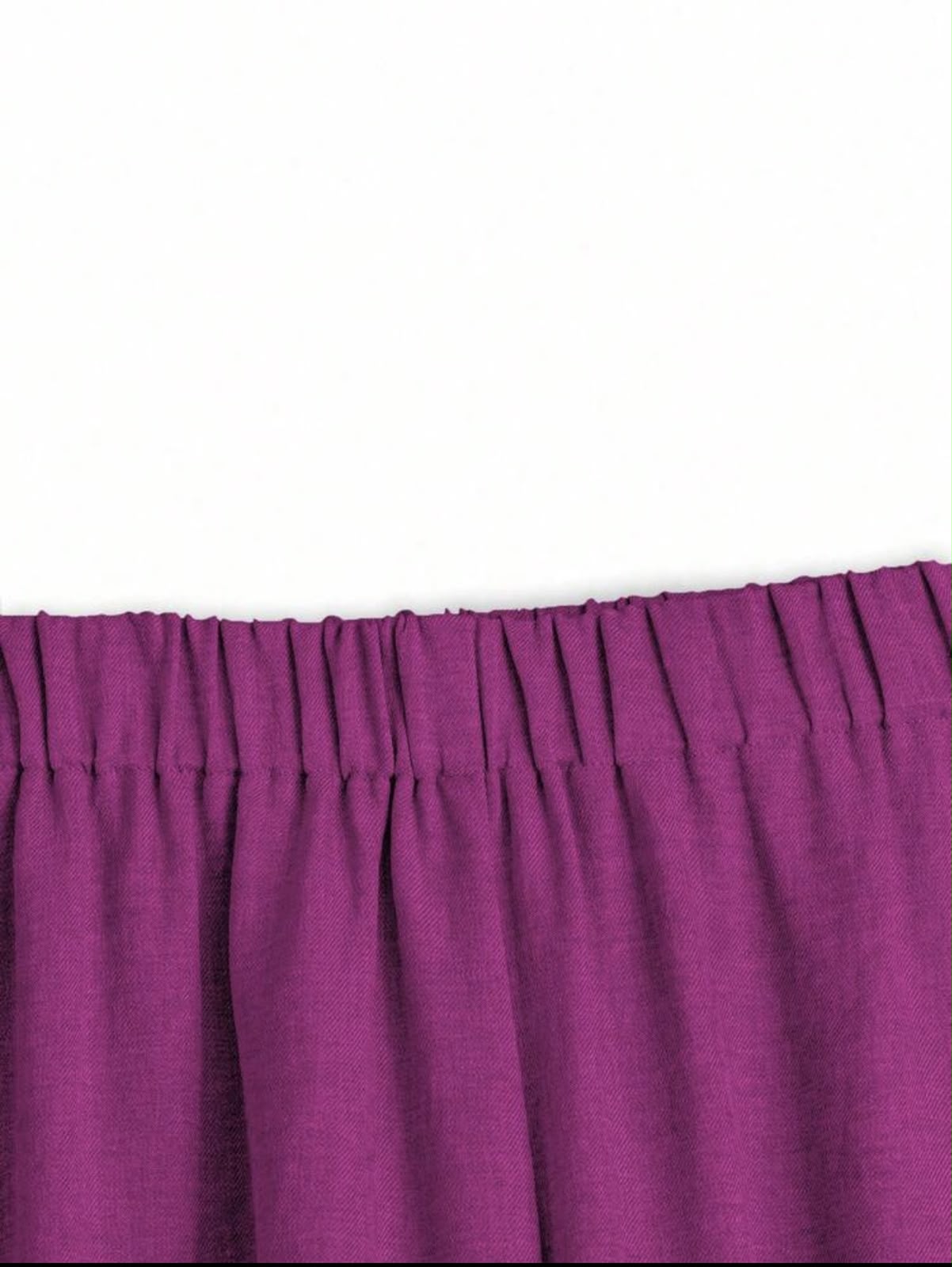 Ensemble 2 Pièces Lin Fuchsia Haut & Pantalon Large – Image 5